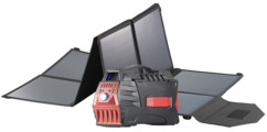Batterie nomade 80 Ah & convertisseur solaire avec prises 230 V / 12 V / USB