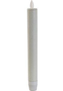 Chandelle à LED avec flamme vacillante et télécommande - blanc
