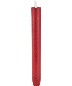 Chandelle à LED avec flamme vacillante et télécommande - Rouge