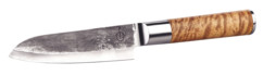 Couteau Santoku avec lame en acier Damas 14 cm et coffret en bois