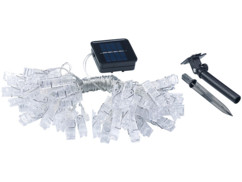 Guirlande porte-photos avec 40 pinces à LED (10 m) - Solaire