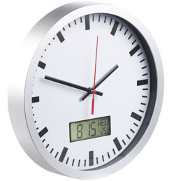 horloge ronde analogique et digitale avec iindication date jour et température st leonhard