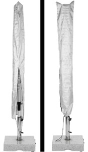 Détail de la housse Royal Gardineer pour étendoir à linge avec fermeture éclair noire et cordon de serrage
