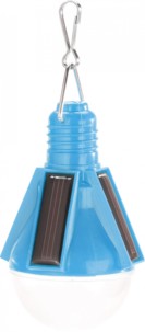 Lampe festive solaire design ampoule - Bleu