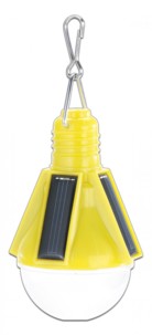 Lampe festive solaire design ampoule - Jaune