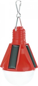 Lampe festive solaire design ampoule - Rouge