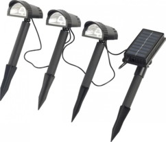 Lot de 3 spots de jardin solaires