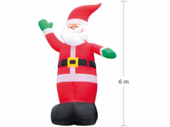 Père Noël géant avec gonflage automatique – 6 mètres