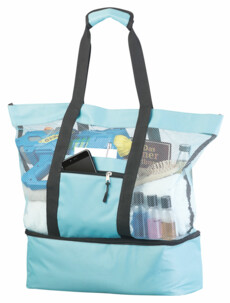 Sac de plage en filet avec compartiment isotherme