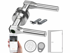 Serrure connectée DIN droite à empreinte digitale et transpondeur TSZ-560.r