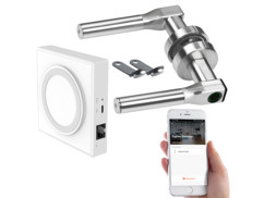 Serrure connectée DIN gauche TSZ-560.l VisorTech avec unité de commandes 7Links.