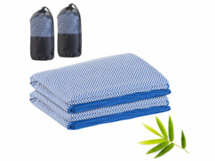 2 serviettes en fibres de bambou 200 x 80 cm