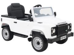 Voiture pour enfant Land Rover blanc.