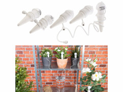 5 doseurs d'irrigation pour pots de fleurs, avec pointe en argile et tuyau