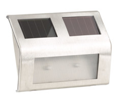 applique murale LED solaire en inox pour extérieur eclairage d'appoint lunartec