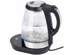 Bouilloire digitale en verre 2200 W / 1,7 L à éclairage LED - Avec thermostat