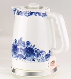 bouilloire en ceramique veritable aspect porcelaine peint main capacité 2 litres wsk-280 rosenstein