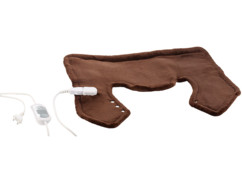 coussin chauffant en polaire pour douleurs cervicales deltoides épaules 3 niveaux de chauffe wilson gabor brun chocolat