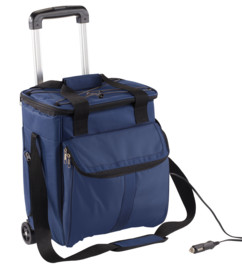 sac isotherme glaciere souple avec bandoulière et trolley prise allume cigare 12v