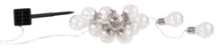 Guirlande lumineuse solaire à LED design ampoule classique - 8,5 m
