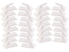 Lot de 30 crochets adhésifs multiusages en plastique