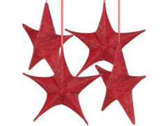 Lot de 4 étoiles de Noël pliables Ø 40 cm