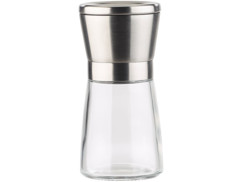 saliere poivriere moulin pas cher en verre et inox utilisation manuelle