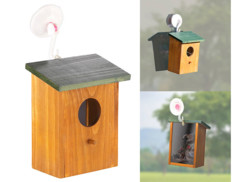 Nichoir en bois avec ventouse
