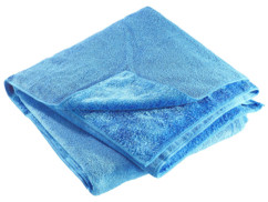 Serviette en microfibres double face 180 x 90 cm - Bleu