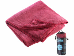 Serviette en microfibres double face 180 x 90 cm - Rouge