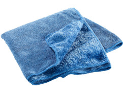 Serviette en microfibres double face 80 x 40 cm - Bleu