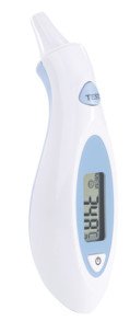 Thermomètre auriculaire infrarouge à écran LCD et embout hygiénique