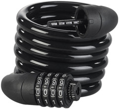 cadenas anticol a spirale pour velo avec code 4 chiffre longueur 180 cm