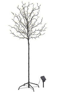 Arbre lumineux 150 cm avec 200 bourgeons à LED - Solaire