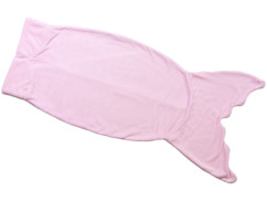 Couverture queue de sirène rose 140 x 60 cm pour enfant