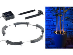 décoration led solaire pour plantes et pot de fleurs extérieur avec piquet lunartec