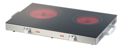 double plaque de cuisson vitroceramique d'appoint 2 feux 2800w rosenstein pour chambre etudiant