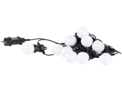 Guirlande guinguette 4,50 m 10 ampoules LED 3W - 4 couleurs