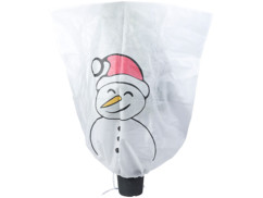 Housse d'hivernage décorative 110 x 120 cm - "Bonhomme de neige"