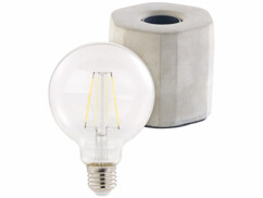 Lampe de table design en béton avec ampoule à filaments LED E27