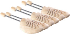 Pack de 3 paires d'embauchoirs à ressort spiralé en bois de pin - Pointure 36/37