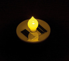 lot de 4 bougies plates chauffe plat led avec chargeur solaire etanche lunartec