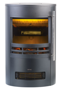 faux poele electrique design moderne avec effet flammes realistes et thermostat integré 2000w carlo milano