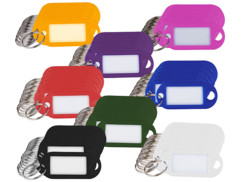 Porte-clés avec étiquettes. 8 couleurs pour organisation efficace