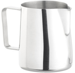 Pot à Lait En Acier Inoxydable 350 Ml - Design Tulip Blanc, Idéal Pour Le Petit Déjeuner