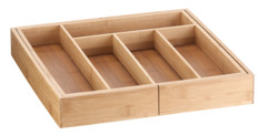 range couverts en bois de bambou avec largeur réglable de 36 à 60 cm