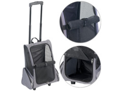 Sac de transport à roulettes 2 en 1 pour animal jusqu'à 20 kg