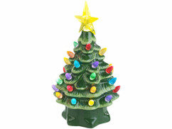Sapin de Noël à LED 19 cm en céramique
