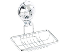 porte savon en metal chromé avec ventouse super puissante 5kg carlo milano