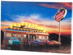 Tableau lumineux à LED "Rock It Diner" 45 x 30 cm